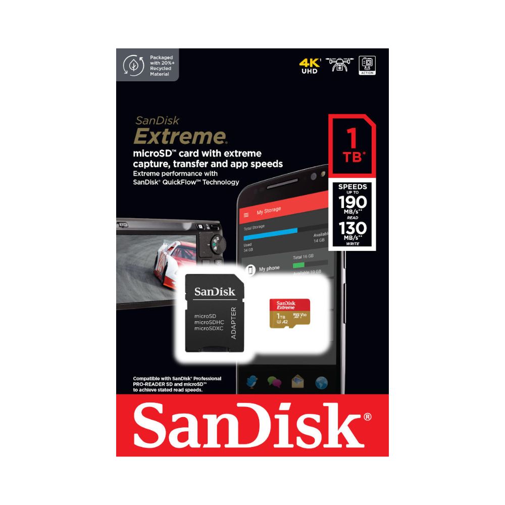Sandisk Micro SD 1TB 190MB/S Extreme Sandisk Micro SD 1TB 190MB/S Extreme